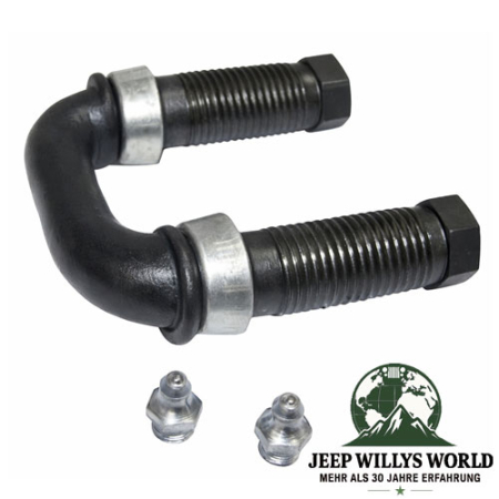 Blattfeder Federschäkel Kit vorne oder hinten rechts Jeep CJ + Willys 41-64