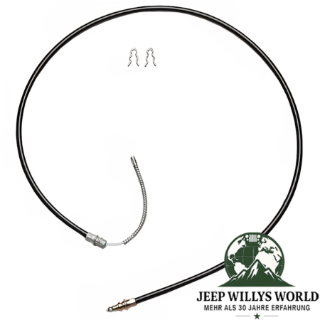 Handbremsseil hinten rechts Jeep CJ5 CJ7 CJ8 81-86, vollständige Ansicht.