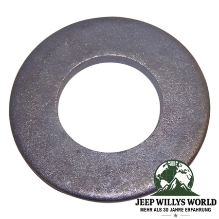 Lock Washer Pinion Nut Dana 18, 20, 300, Quadra-Trac Transfer Case Output (front or rear), Dana 25, 27, 30, 44, 53, 60 Front or Rear Axle Jeep CJ, Willys, M38, M38A1, SJ J Serie, C101 C104 Commando, Wrangler, Grand, Cherokee (41-06), Close-Up.