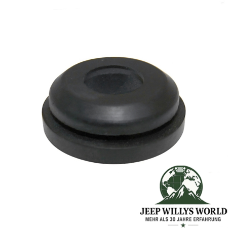 Power Brake Check Valve Grommet Jeep CJ5 CJ7 CJ8 82-86, pictured from a slightly tilted above angle..