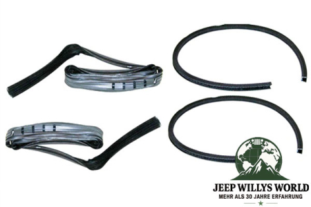 Türdichtung Fensterführung Set vorne rechts + links Jeep CJ + Wrangler 76-95