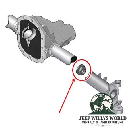 Axle Shaft Inner Seal Front Axle Dana 30 Jeep CJ + Wrangler + Cherokee + Grand Cherokee 72-06