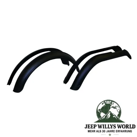 Crown Kotflügelverbreiterung Serienverbreiterung 4-teilig Set schwarz Kunststoff Jeep CJ5 CJ6 CJ7 (1955-1986)