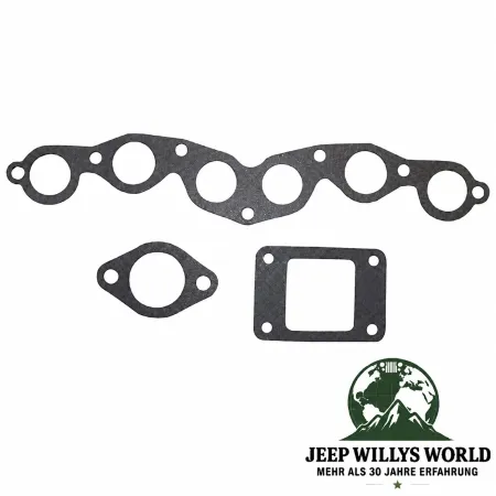 Crown Krümmerdichtungs Set 3-teilig Jeep CJ2A CJ3A / Willys MB M38 / Ford GPW 4-134 L-Head (1941-1953)