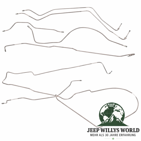 Brake Lines Set Stainless Steel 7-pcs. with ABS Jeep Wrangler 93-95