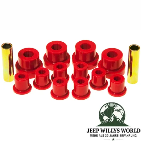 Blattfederbuchsen Set vorne PU rot Jeep CJ 76-86