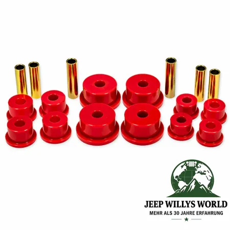 Blattfederbuchsen Set hinten rot PU Jeep Cherokee 84-01