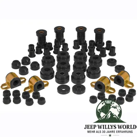 Karosseriebuchsen Fahrwerkbuchsen Komplett Set PU schwarz Jeep CJ 76-79