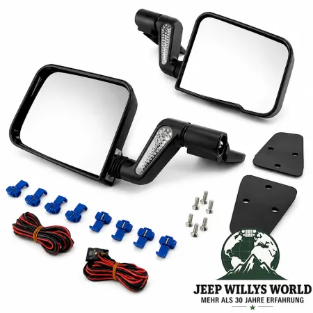 Mirror Set Heated with built-in LED Turn Signals Jeep Wrangler 87-06