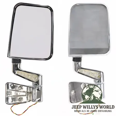 Mirror Set with built-in LED Turn Signals Jeep Wrangler 87-02