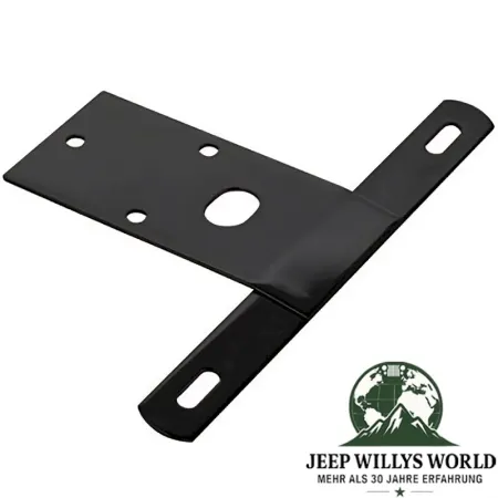 License Plate Holder Black Steel Jeep CJ 76-86