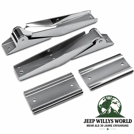 Tailgate Hinge Set in Stainless Steel Jeep Wrangler TJ 97-06