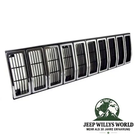 Grille Insert, Black Chrome. Jeep Cherokee XJ (1984-1987)