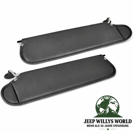 Sunvisor Pair in Black Jeep Wrangler 96-02