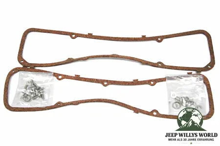 Ventildeckel Paar Aluminium mit OMIX Logo Jeep CJ + Wagoneer SJ 5,0 + 5,9 L 8 Zyl. 72-91