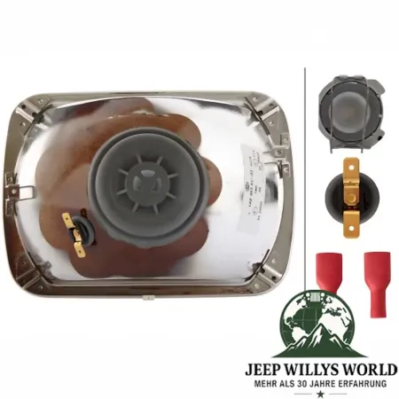 Scheinwerfer Einsatz H4 ohne LWR Jeep Wrangler + Cherokee 84-95