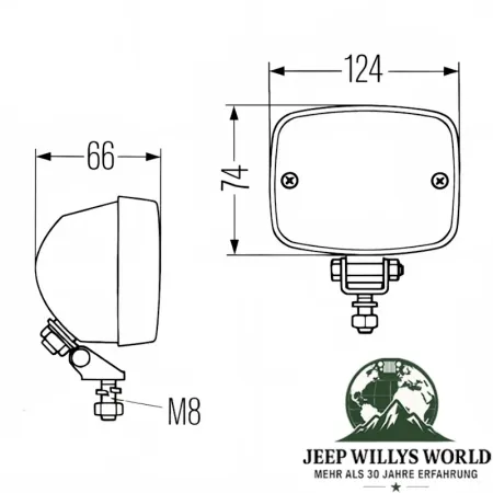 Reverse Light universal Hella Jeep CJ Wrangler 55-06