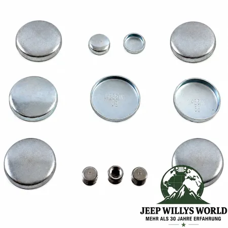 Enginetech Motor Motorblock Froststopfen Set Jeep Wrangler YJ TJ / Cherokee XJ / Grand Cherokee ZJ ZG WJ WG 4,0L 6 Zyl. Motor (1987-2006)