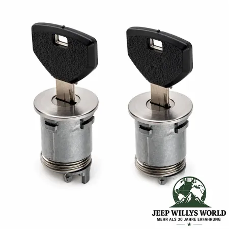 Door Lock Cylinder Pair with Key Jeep Wrangler + Cherokee + Grand Cherokee 91-94