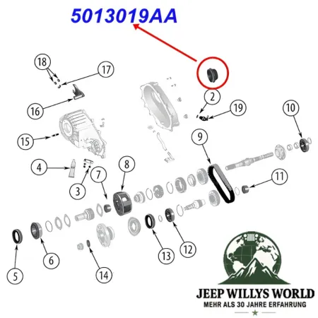 Output Shaft Seal (rear) Transfer Case Jeep Wrangler TJ JK JL Grand Cherokee WG Gladiator JT 01-26