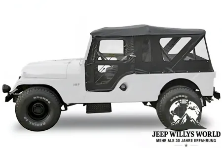 Tigertop Verdeck inkl. Türen Schwarz Jeep CJ6 55-75