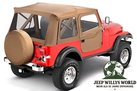 Supertop Verdeck incl. teilbare Türen Spice Denim Jeep CJ7 Wrangler YJ 80-95