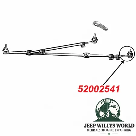Tie Rod End Left Lower Jeep Wrangler 87-90