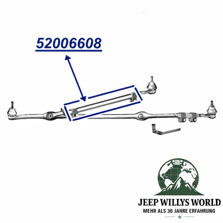 Schubstangenrohr mit Schellen Jeep Wrangler 91-95
