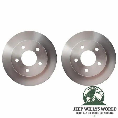 Bremsscheibe Paar Vorderachse Jeep CJ YJ XJ MJ 82-89, 4 Stück, Übersichtsbild auf Belagseite.