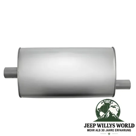 Endschalldämpfer und Endrohrbogen Kit (aluminisiert) inkl. Schellen. 2,25" (57,15 mm) für 2,5L 4 Zylinder oder 4,0L 6 Zylinder Motor. Jeep Cherokee XJ (1996-2000), Endschalldämpfer.