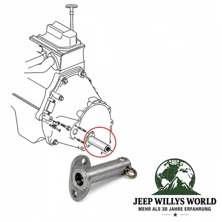 Hydraulic Clutch Release Bearing for 2.4L & 4.0L engine. Jeep Wrangler TJ (2005-2006) technical drawing of position