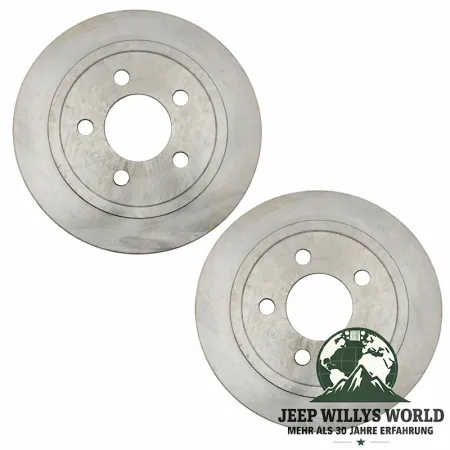 Brake Rotor Set front Jeep CJ YJ XJ MJ 82-89, 4 Pad overview, pad side shown.
