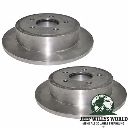 Brake Rotor Set front Jeep CJ YJ XJ MJ 82-89, 4 Pad overview, pad side shown.