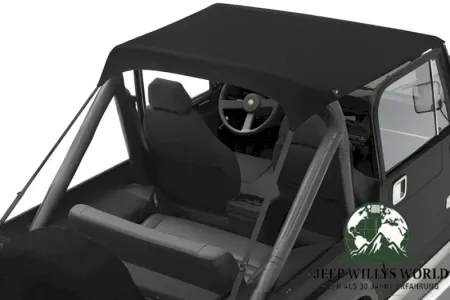 Bikini Top Traditional Black Crush Jeep CJ7 CJ8 Wrangler YJ 76-91