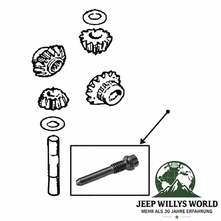Differential Sicherungsschraube Jeep Wrangler + Cherokee + Grand Cherokee 90-06