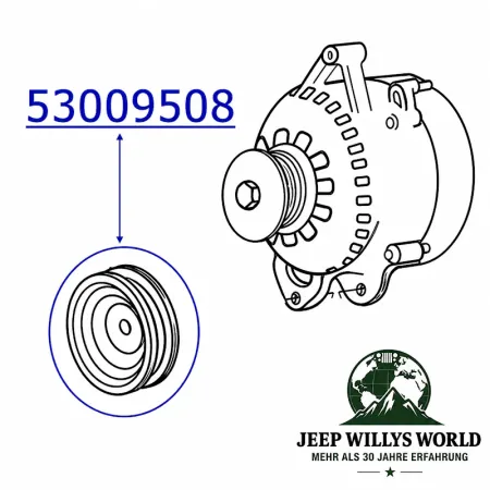 Umlenkrolle Jeep Grand Cherokee 5,2 + 5,9 L V8 Motor 92-98