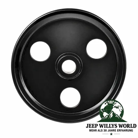 Riemenscheibe für Servopumpe 2,5L, 4,0L & 4,7L Motor. Jeep Wrangler TJ / Cherokee XJ / Grand Cherokee WJ WG (1999-2006) liegend, von oben