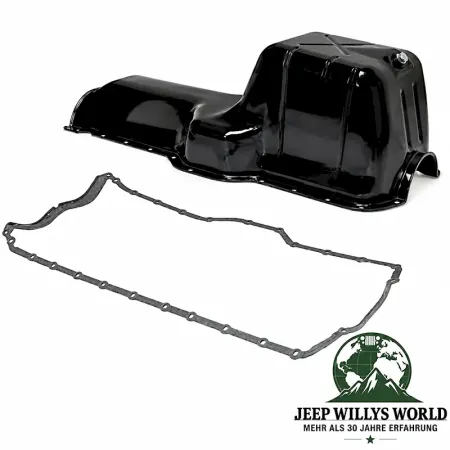 Crown Engine Oil Pan with Gasket Jeep Wrangler YJ TJ / Cherokee XJ / Comanche MJ / Grand Cherokee ZJ ZG 4.0L + 4.2L Engine (1987-2001)