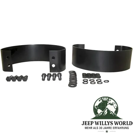 Bumper Bumperettes Pair Black CJ + Wrangler 76-95