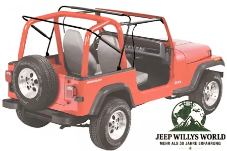 Supertop Verdeck mit getönten Scheiben Spice Denim Jeep CJ7 Wrangler YJ 80-95
