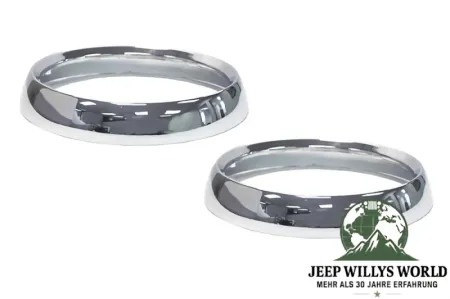 Scheinwerferringe Paar Chrom Jeep CJ 72-86