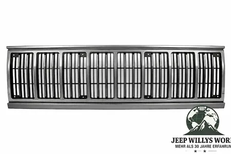 Crown Grille Insert, gray black. Jeep Cherokee XJ (1988-1990