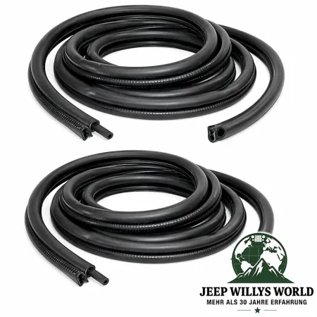 front or rear door seals, left & right weatherstripping. Jeep Cherokee XJ 4-door (1984-1996)