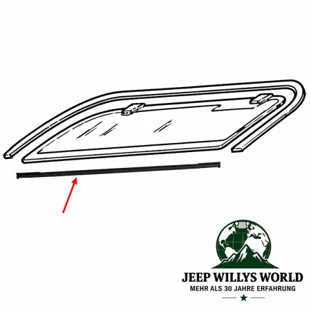 Hardtop Heckscheiben Dichtung unten Jeep Wrangler 96-06
