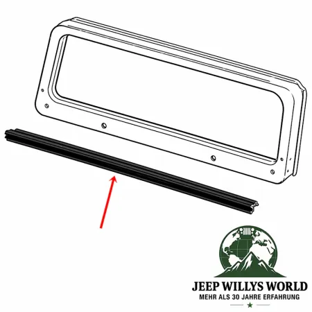 Windshield Frame to Cowl Seal Jeep Wrangler 87-95