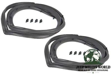 Door Weather Seal Pair Right + Left Jeep CJ + Wrangler YJ 76-95