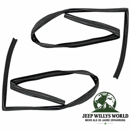 Fairchild full door glasss weatherstrip seal kit (left & right side). Jeep Wrangler TJ (1996-2006), both seals