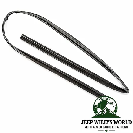 Fairchild weatherstrip door glass seal, left or right side full door. Jeep Wrangler TJ (1996-2006)