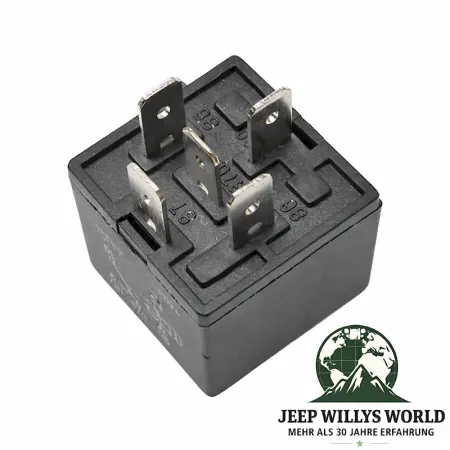 Relay 5-pin Starter, Fuel Pump, Idle Control, Diff. Lock, A/C. Jeep Wrangler YJ, Cherokee XJ, Comanche MJ, Grand Cherokee ZJ (1988-1995).