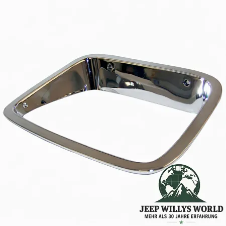 Headlight Trim Bezel US Chrome Plastic, Passenger Side (right). Jeep Wrangler YJ (1987-1995)